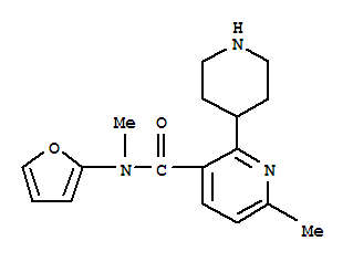 3-PYRIDINECARBOXAMIDE,N-FURAN-2-YL-N,6-DIMETHYL-2-(PIPERIDIN-4-YL)-