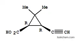 Molecular Structure of 77723-74-1 (Cyclopropanecarboxylic acid, 3-ethynyl-2,2-dimethyl-, (1R-cis)- (9CI))