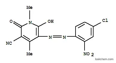 Molecular Structure of 77889-90-8 (5-[(4-chloro-2-nitrophenyl)azo]-1,2-dihydro-6-hydroxy-1,4-dimethyl-2-oxo-3-Pyridinecarbonitrile)