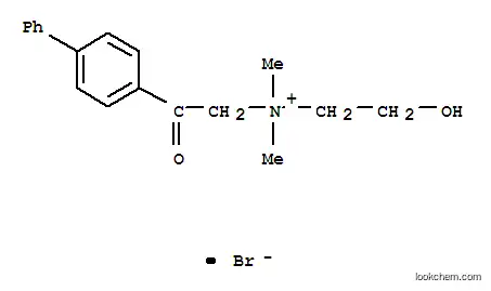 Molecular Structure of 77985-00-3 (2-hydroxyethyl-dimethyl-[2-oxo-2-(4-phenylphenyl)ethyl]azanium bromide)
