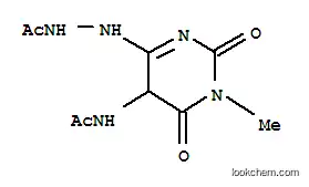 Molecular Structure of 78105-50-7 (Acetic  acid,  2-[5-(acetylamino)-1,2,5,6-tetrahydro-1-methyl-2,6-dioxo-4-pyrimidinyl]hydrazide)