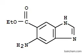 Molecular Structure of 783248-93-1 (1H-Benzimidazole-5-carboxylicacid,6-amino-,ethylester(9CI))