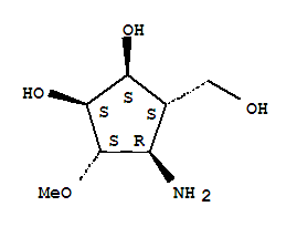 1,2-CYCLOPENTANEDIOL,4-AMINO-3-(HYDROXYMETHYL)-5-METHOXY-,(1R,2R,3R,4S,5R)-REL-