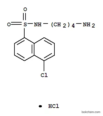 Molecular Structure of 78957-84-3 (N-(4-AMINOBUTYL)-5-CHLORO-1-NAPHTHALENESULFONAMIDE HCL)