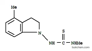 Molecular Structure of 790158-87-1 (Thiourea, N-(2,3-dihydro-4-methyl-1H-indol-1-yl)-N-methyl- (9CI))