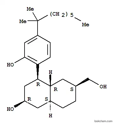 Molecular Structure of 79678-32-3 ((2S,4S,4aS,6R,8aR)-6-(hydroxymethyl)-4-[2-hydroxy-4-(2-methyloctan-2-yl)phenyl]decahydronaphthalen-2-ol)