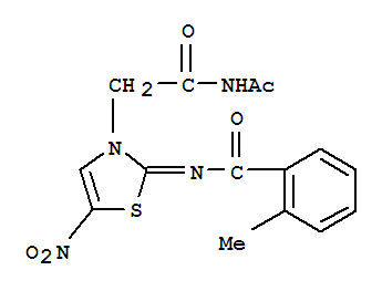 3(2H)-Thiazoleacetamide,N-acetyl-2-[(2-methylbenzoyl)imino]-5-nitro-