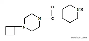 Molecular Structure of 799559-59-4 (1-cyclobutyl-4-(piperidin-4-ylcarbonyl)piperazine)