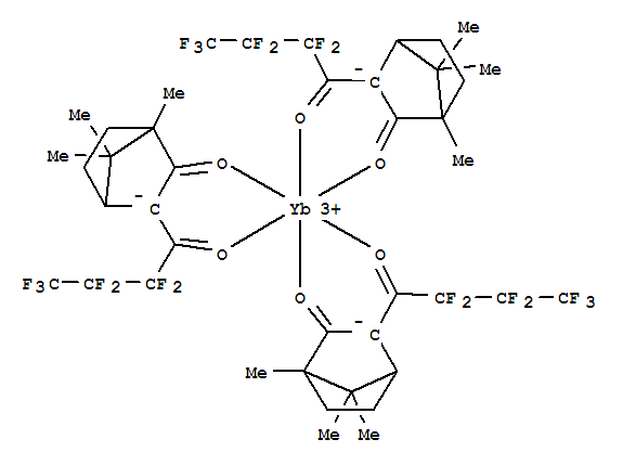 80464-74-0,YTTERBIUM TRIS[3-(HEPTAFLUOROPROPYLHYDROXYMETHYLENE)-(-)-CAMPHORATE],Ytterbium,tris[3-(2,2,3,3,4,4,4-heptafluoro-1-oxobutyl)-1,7,7-trimethylbicyclo[2.2.1]heptan-2-onato-O,O']-;Bicyclo[2.2.1]heptan-2-one,3-(2,2,3,3,4,4,4-heptafluoro-1-oxobutyl)-1,7,7-trimethyl-, ytterbium complex
