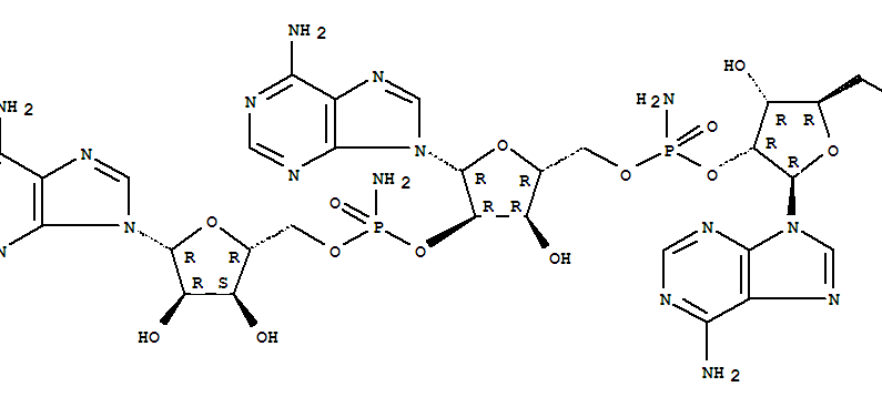 81010-22-2,adenylyl (2'-5')-adenylyl-(2'-5')adenosine bis-phosphoramidate,adenylyl (2’-5’)-adenylyl-(2’-5’)adenosine bis-phosphoramidate