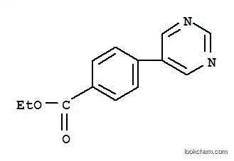 Molecular Structure of 82525-18-6 (4-PYRIMIDIN-5-YL-BENZOIC ACID ETHYL ESTER)