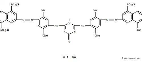 Molecular Structure of 82944-42-1 (tetrasodium 3,3'-[(1,6-dihydro-6-oxo-1,3,5-triazine-2,4-diyl)bis[imino(5-methoxy-2-methyl-4,1-phenylene)azo]]bis(naphthalene-1,5-disulphonate))