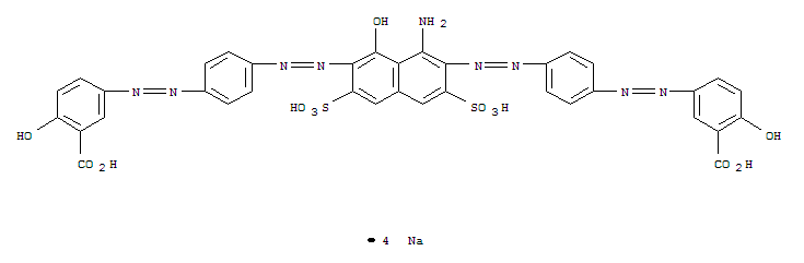 Benzoic acid,3,3'-[(1-amino-8-hydroxy-3,6-disulfo-2,7-naphthalenediyl)bis(azo-4,1-phenyleneazo)]bis[6-hydroxy-,tetrasodium salt (9CI)