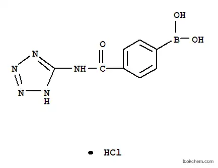 Molecular Structure of 850568-31-9 (4-(1H-TETRAZOL-5-YL-CARBAMOYL)BENZENEBORONIC ACID, HCL)