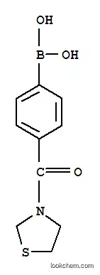 Molecular Structure of 850589-33-2 (4-(THIAZOLINE-3-CARBONYL)BENZENEBORONIC ACID)