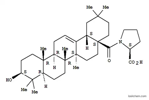 Molecular Structure of 851475-45-1 (N-[(3beta)-3-Hydroxy-28-oxoolean-12-en-28-yl]-L-proline)