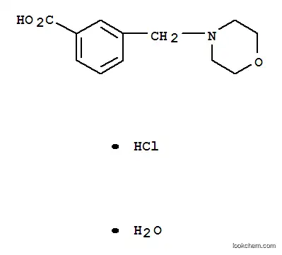 Molecular Structure of 857283-67-1 (3-(MORPHOLIN-4-YLMETHYL)BENZOIC ACID HYDROCHLORIDE HYDRATE)