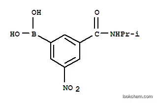 Molecular Structure of 871332-83-1 (3-(ISOPROPYLCARBAMOYL)-5-NITROPHENYLBORONIC ACID)