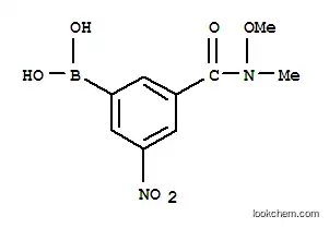 Molecular Structure of 871332-84-2 (3-[METHOXY(METHYL)CARBAMOYL]-5-NITROPHENYLBORONIC ACID)