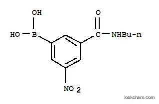 Molecular Structure of 871332-89-7 (3-(N-BUTYLCARBAMOYL)-5-NITROPHENYLBORONIC ACID)