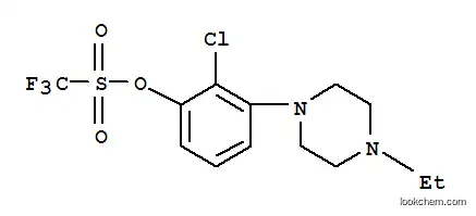 Molecular Structure of 871356-23-9 (Methanesulfonic acid, 1,1,1-trifluoro-, 2-chloro-3-(4-ethyl-1-piperazinyl)phenyl ester)