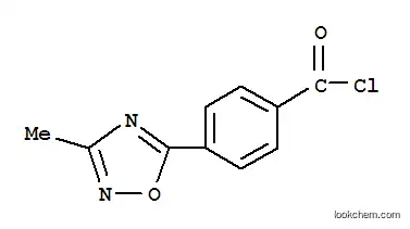 Molecular Structure of 876316-26-6 (4-(3-METHYL-1,2,4-OXADIAZOL-5-YL)BENZOYL CHLORIDE 97+%)