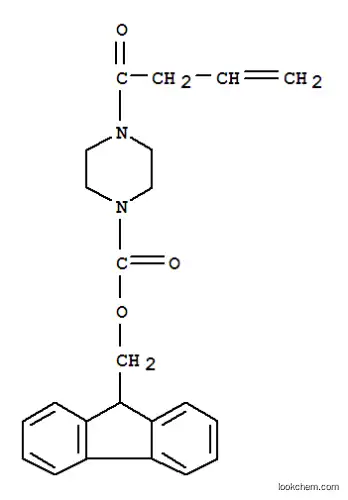 Molecular Structure of 876728-43-7 (9H-FLUOREN-9-YLMETHYL 4-(3-BUTENOYL)TETRAHYDRO-1(2H)-PYRAZINECARBOXYLATE)