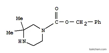 Molecular Structure of 885278-86-4 (1-Piperazinecarboxylicacid, 3,3-dimethyl-, phenylmethyl ester)
