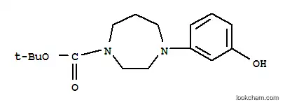 Molecular Structure of 886851-68-9 (4-(3-HYDROXYPHENYL)-1,4-DIAZEPANE, N1-BOC PROTECTED 95%TERT-BUTYL 4-(3-HYDROXYPHENYL)PERHYDRO-1,4-DIAZEPINE-1-CARBOXYLATE)
