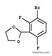 Molecular Structure of 887268-17-9 (2-(3-BROMO-2,6-DIFLUOROPHENYL)-1,3-DIOXALANE)