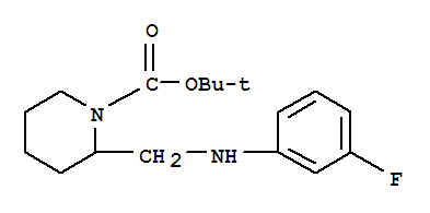 1-Piperidinecarboxylicacid, 2-[[(3-fluorophenyl)amino]methyl]-, 1,1-dimethylethyl ester