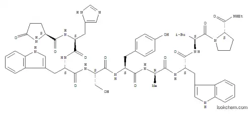 Molecular Structure of 88848-87-7 ((DES-GLY10,D-ALA6,PRO-NHET9)-LHRH (SALMON))