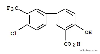 Molecular Structure of 893638-10-3 ([1,1'-Biphenyl]-3-carboxylic acid, 4'-chloro-4-hydroxy-3'-(trifluoromethyl)-)
