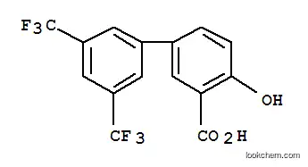 Molecular Structure of 893638-28-3 ([1,1'-Biphenyl]-3-carboxylic acid, 4-hydroxy-3',5'-bis(trifluoromethyl)-)