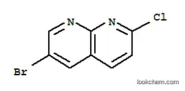 Molecular Structure of 902837-40-5 (6-BROMO-2-CHLORO-[1,8]NAPHTHYRIDINE)