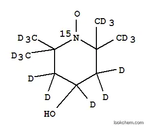Molecular Structure of 90429-66-6 (4-HYDROXY-2,2,6,6-TETRAMETHYLPIPERIDINE-1-OXYL (D17, 15N))