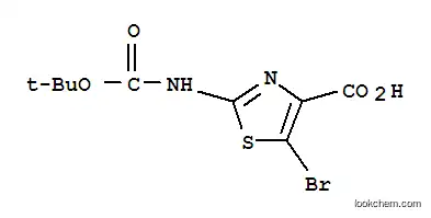 Molecular Structure of 914347-09-4 (N-BOC-2-AMINO-5-BROMOTHIAZOLE-4-CARBOXYLIC ACID)