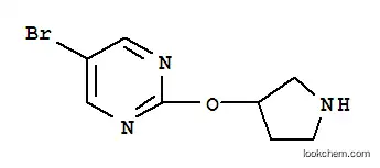 Molecular Structure of 914347-82-3 (5-BROMO-2-(PYRROLIDIN-3-YLOXY)PYRIMIDINE)