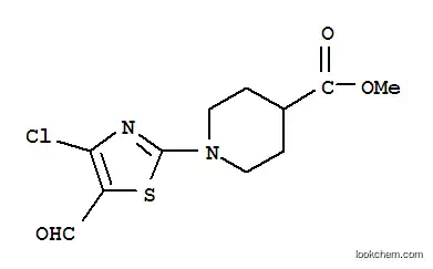 Molecular Structure of 914348-64-4 (4-CHLORO-2-(4-CARBOMETHOXYL-1-PIPERIDINYL)-5-THIAZOLECARBOXALDEHYDE)