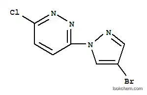 Molecular Structure of 957035-33-5 (3-(4-Bromo-1H-pyrazol-1-yl)-6-chloropyridazine)