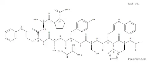 Molecular Structure of 96497-82-4 (LHRH, Arg(6)-Trp(7)-Leu(8)-N-Et-ProNH2(9)-)