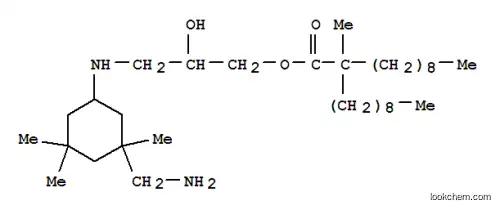 Molecular Structure of 96507-74-3 (3-[[3-(aminomethyl)-3,5,5-trimethylcyclohexyl]amino]-2-hydroxypropyl 2-methyl-2-nonylundecanoate)