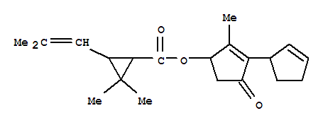 Cyclopropanecarboxylicacid, 2,2-dimethyl-3-(2-methyl-1-propen-1-yl)-,3-(2-cyclopenten-1-yl)-2-methyl-4-oxo-2-cyclopenten-1-yl ester
