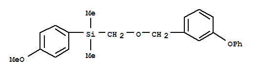 99503-08-9,(4-methoxyphenyl)(dimethyl){[(3-phenoxybenzyl)oxy]methyl}silane,Silane,(4-methoxyphenyl)dimethyl[[(3-phenoxyphenyl)methoxy]methyl]- (9CI)