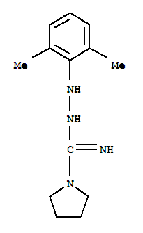Molecular Structure of 100752-39-4 (1-Pyrrolidinecarboximidicacid, 2-(2,6-dimethylphenyl)hydrazide)
