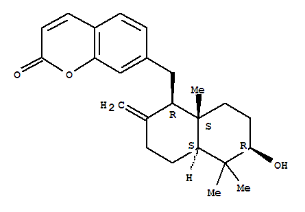 2H-1-Benzopyran-2-one,7-[[(1R,4aS,6R,8aS)-decahydro-6-hydroxy-5,5,8a-trimethyl-2-methylene-1-naphthalenyl]methyl]-