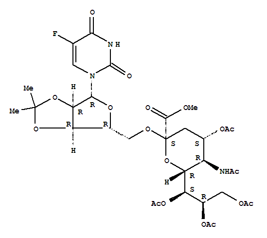 100849-35-2,Uridine,5'-O-(N-acetyl-4,7,8,9-tetra-O-acetyl-1-methyl-b-neuraminosyl)-5-fluoro-2',3'-O-(1-methylethylidene)-(9CI),Furo[3,4-d]-1,3-dioxole,uridine deriv.; KI 8111