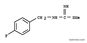 Molecular Structure of 1011347-39-9 (N-[(4-Fluorophenyl)methyl]carbamimidothioic acid methyl ester)