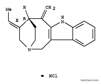 Molecular Structure of 101221-43-6 ((4E,5R)-4-ethylidene-6-methylidene-1,3,4,5,6,7-hexahydro-2,5-ethanoazocino[4,3-b]indole hydrochloride)