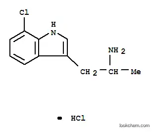 Molecular Structure of 1013-48-5 (1-(7-chloro-1H-indol-3-yl)propan-2-aminium chloride)